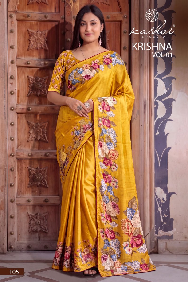 Krishna Vol 1 By Kashvi Chocolate Digital Saree